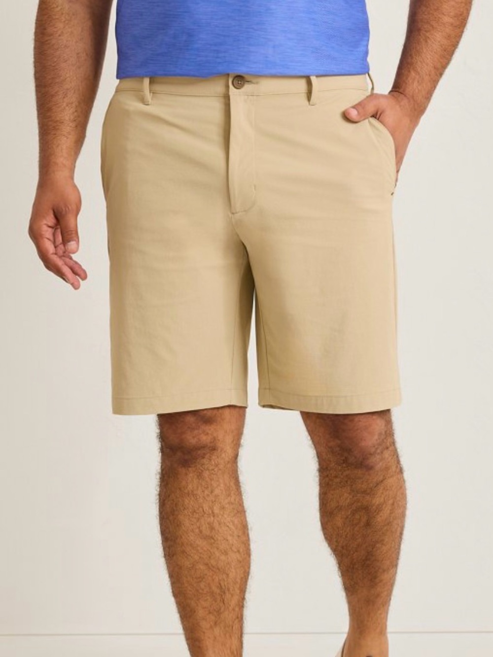 Tommy Bahama Island Zone Shorts Sz 52 Khaki Chip Shot Zipped Pocket Golf UPF 30